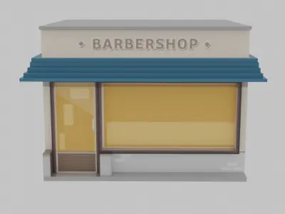 Barber Shop  Low-poly 3D model