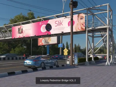 Pedestrian Bridge Collection 3D Model Pack