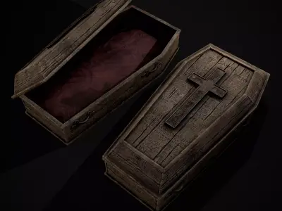 Coffin of the Damned Low-poly 3D model