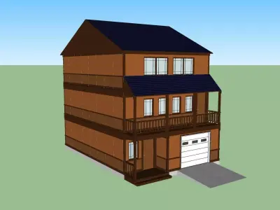 Compact House 2 Free 3D model
