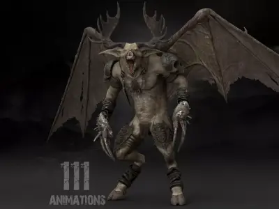 Shadowhowl Rigged Game Ready Low-poly 3D model