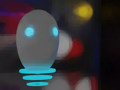 Holobot glowing light bulb Free 3D model