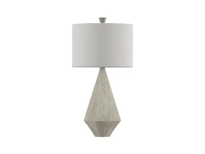 Adelis Faux Bleached Wood Table Lamp 3D model