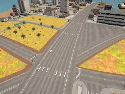 ow Poly Modern City Pack Unity package  Low-poly 3D model