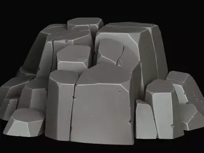 Stylized pack Mine 3D model