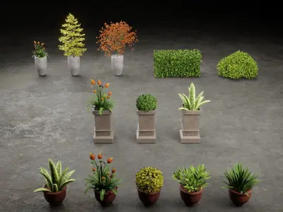 URBAN STREET KIT MODULAR ASSET Low-poly 3D model