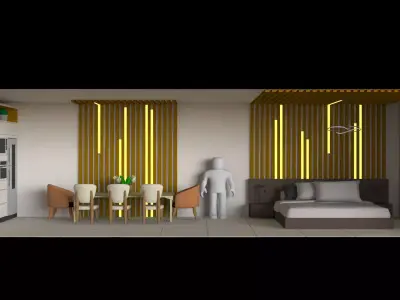 Interior Lowpoly 3D Model 3D model