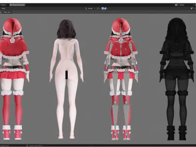 Christmas Clothing 0001 - UE5 - Unity - Blender - Animated Low-poly 3D model