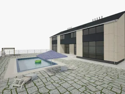 Villa House Building 3D model