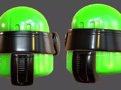 Gas mask helmet 3d model scifi Low-poly  Low-poly 3D model 309