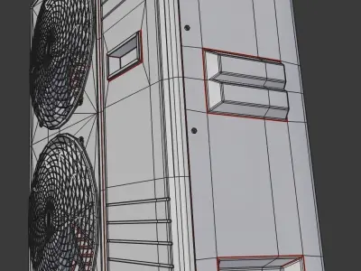 double turbine Air Conditioner  3D model