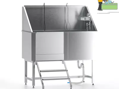 3D Dog Wash Station 3D model