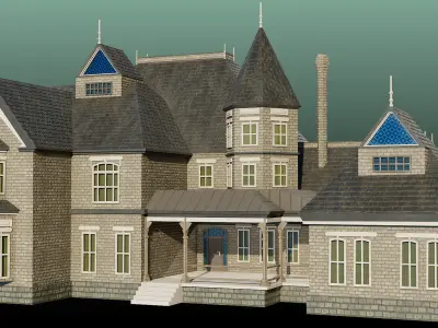 House07 GameReady PBR Unity UE Arnold V-Ray Textures Included Low-poly 3D model