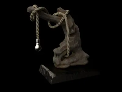 Wooden Lamp 3D model