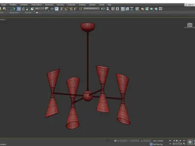 Fuentes Chandelier Low-poly 3D model
