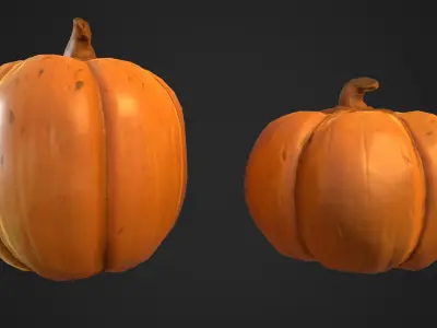Haloween Pumkins Low-poly 3D model