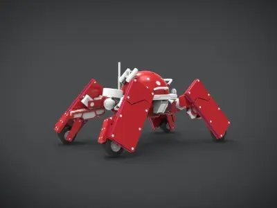 Logicoma futuristic robot Low-poly 3D model