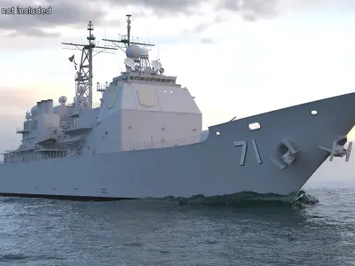  Military Ticonderoga Class Destroyer Ship CG-71 