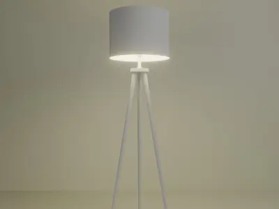 Modern Tripod Floor Lamp AR Low-poly 3D model