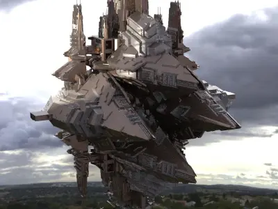 District 10 Mothership Tower 9 3D model