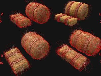 Medieval Stable Farm House Low-poly 3D model