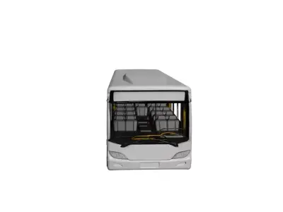 Generic Modern City Bus Urban Public Transport Vehicle 3D model