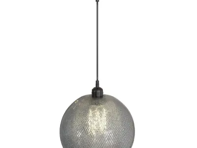 Grey Textured Round Pendant 3D model