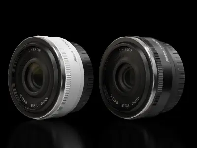 Nikon 1 Nikkor 10mm f 2-8 Lens Low-poly 3D model