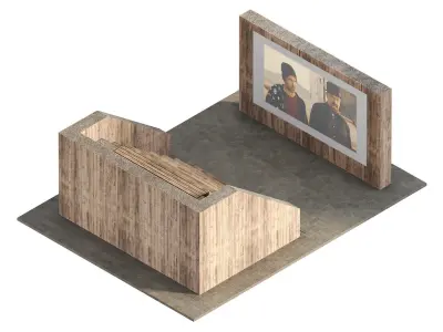 Open air cinema 3D model