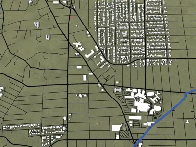 Victoria City of Canada Low-poly 3D model