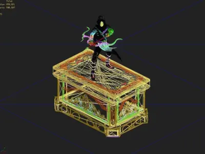 Human Ranger Area - Statue 03 3D model
