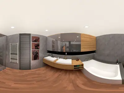 modern bathroom 3dmodel Low-poly 3D model