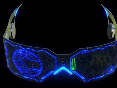 Futuristic Visor Headset 3D model