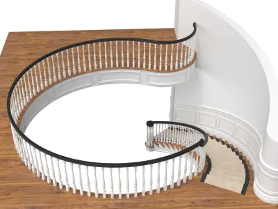 Classic stairs 3 3D model