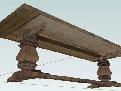 Wood Table Free 3D model purchase