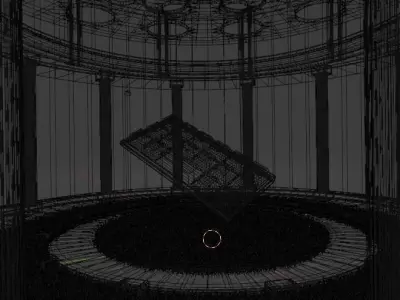 A keyboard in three-dimensional  3D model