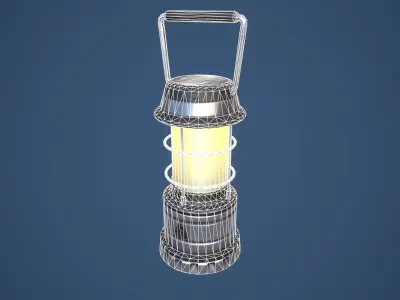 Stylized Camping LED Lantern Low-poly 3D model