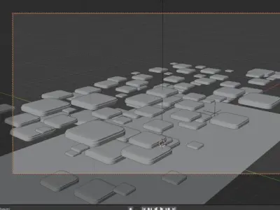 Many cubes 3D model