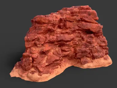 Low poly Big Canyon Sandstone Cliff Collection 210323 Low-poly 3D model