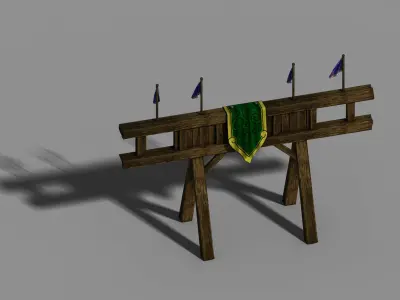 Game Gang Construction - Wood Shelf 3D model