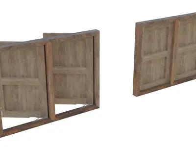 Wood Windows 3D model