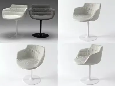Flow armchair-central leg 3D model