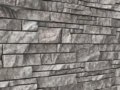 Stone panel decorative title 3D model