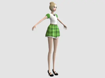 female pretty woman  3D model