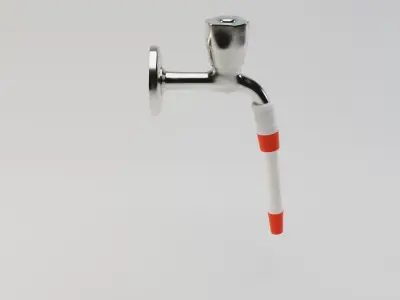 Water Tap with Hose 3D model