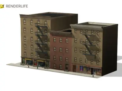 Tenement Block 3 3D model