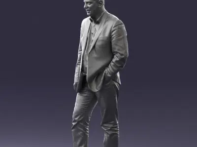 Man jacket and light jeans 0700 3D Print Ready 3D print model