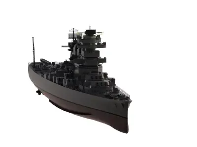 WW2 US NAVY HEAVY CRUISER  USS RANGER 3D model