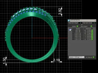 Diamond Ring for Women 3D print model buy