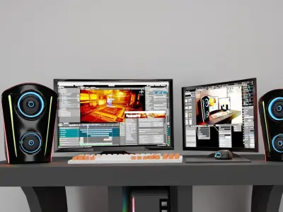 PC Setup 3D model
